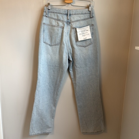 NWT Triarchy Women's Blue High-Rise Straight-Leg Distressed Jeans SZ 29 - Picture 7 of 8